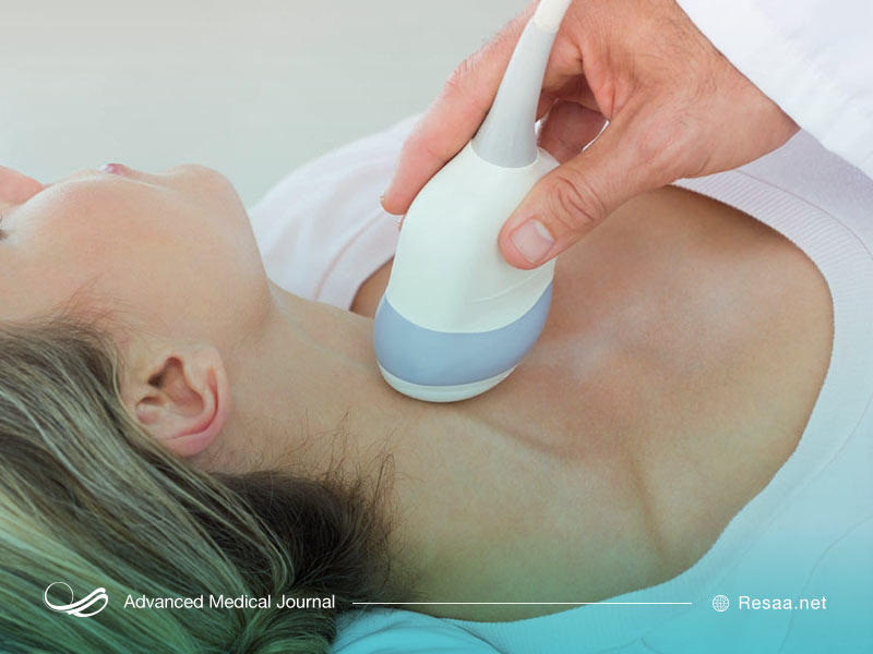 برای تشخیص ندول تیروئید میتوان از سونوگرافی نیز استفاده کرد.